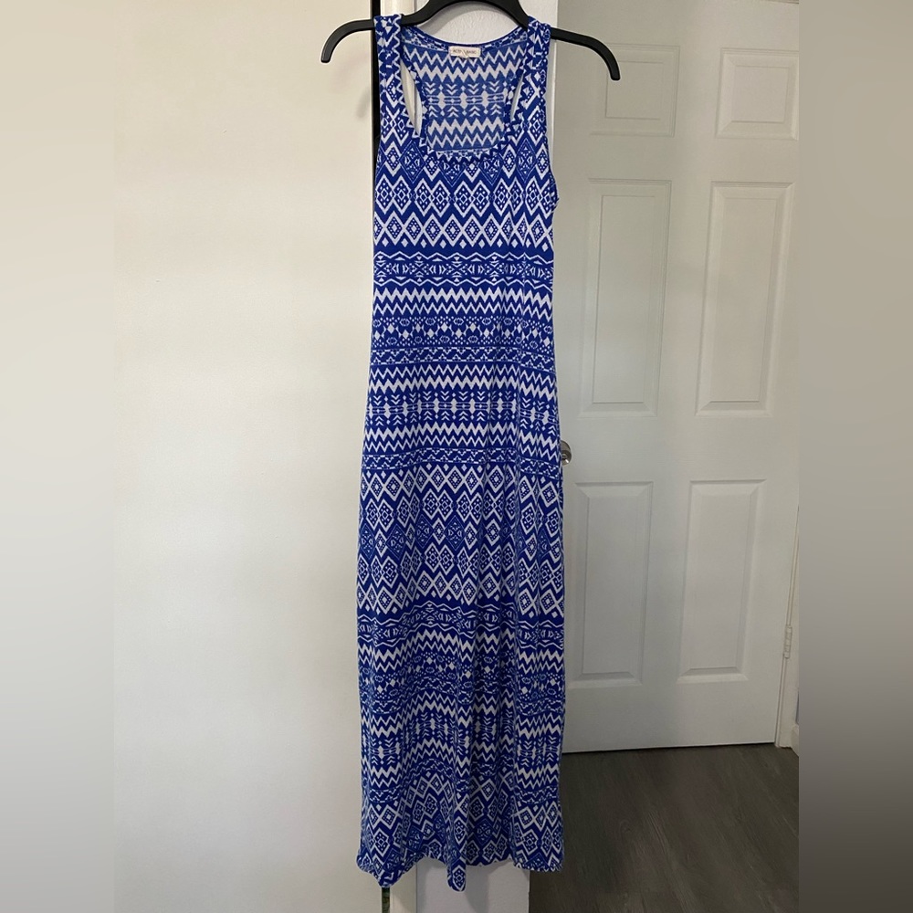 Active Basic Blue Maxi Dress Size Small